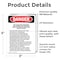Signmission Qualified Personnel Operate This Machine Danger Sign, Vinyl Decal, 3.5in W x 5in L, 2PK OS-2PACK-DS-D-35-L-1869 - alternate 6